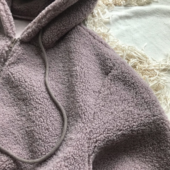 Dusty Purple Cropped Teddy Fleece Jacket 💕💕 - Picture 4 of 6